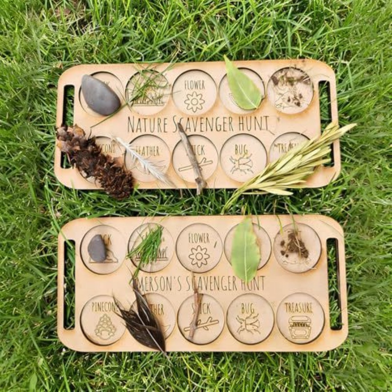 Outdoor Hunting Games For Kids - Przenośna drewniana tablica do poszukiwania owadów,