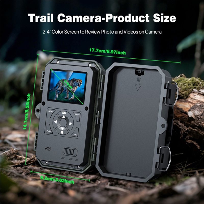 Trail Camera Infrared - Kamera myśliwska do użytku na zewnątrz,