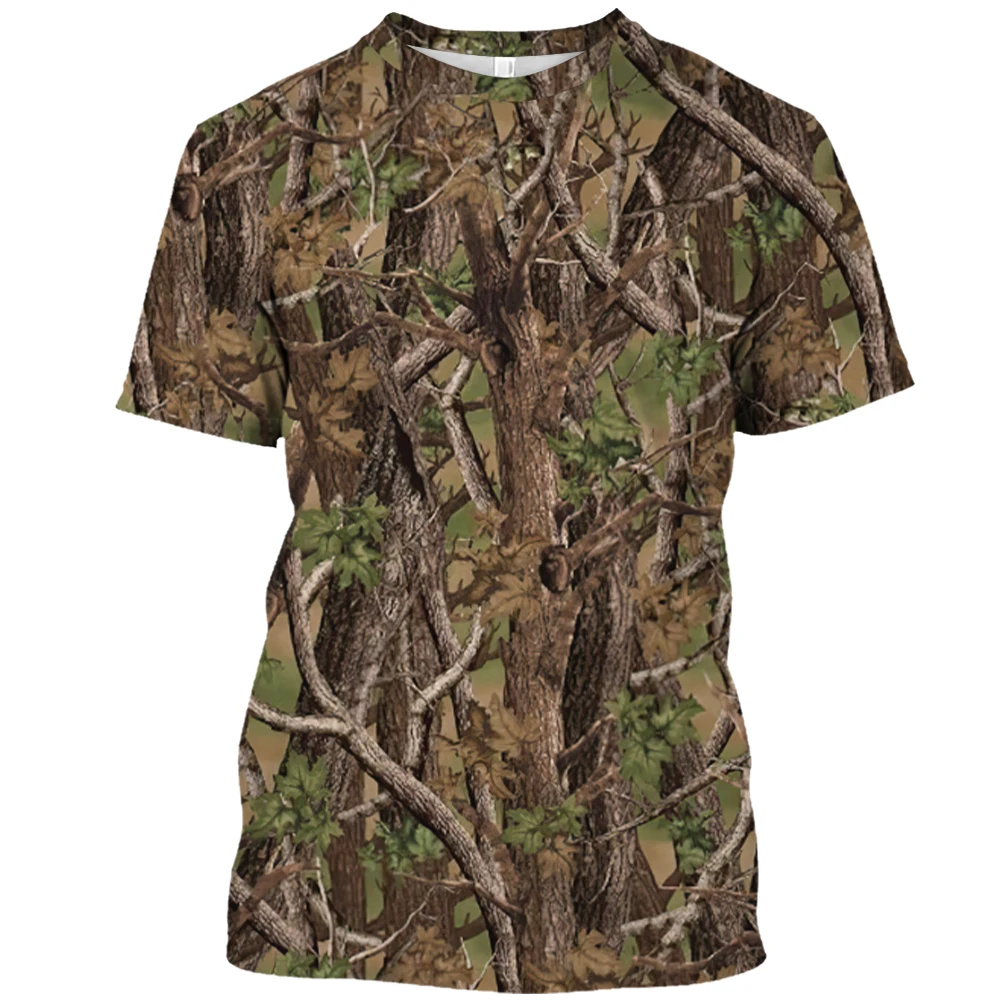 Hunting And Camping In Jungle - Letnie koszulki moro kamuflażu, koszulki myśliwskie