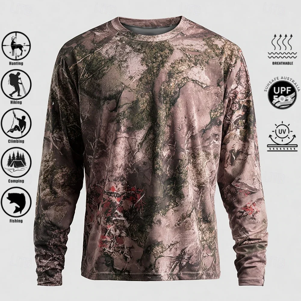 Męska koszulka z długim rękawe – Outdoor Hunting Prints recenzja i cena