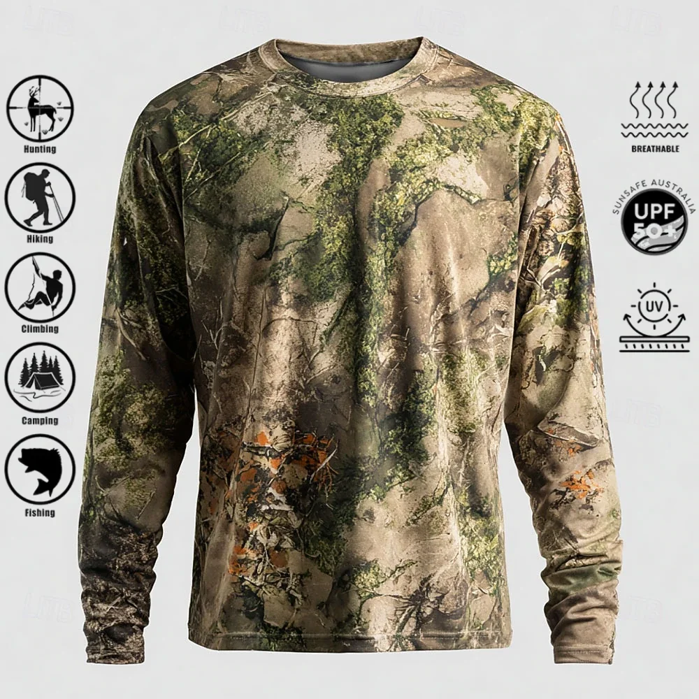 Męska koszulka z długim rękawe – Outdoor Hunting Prints recenzja i cena